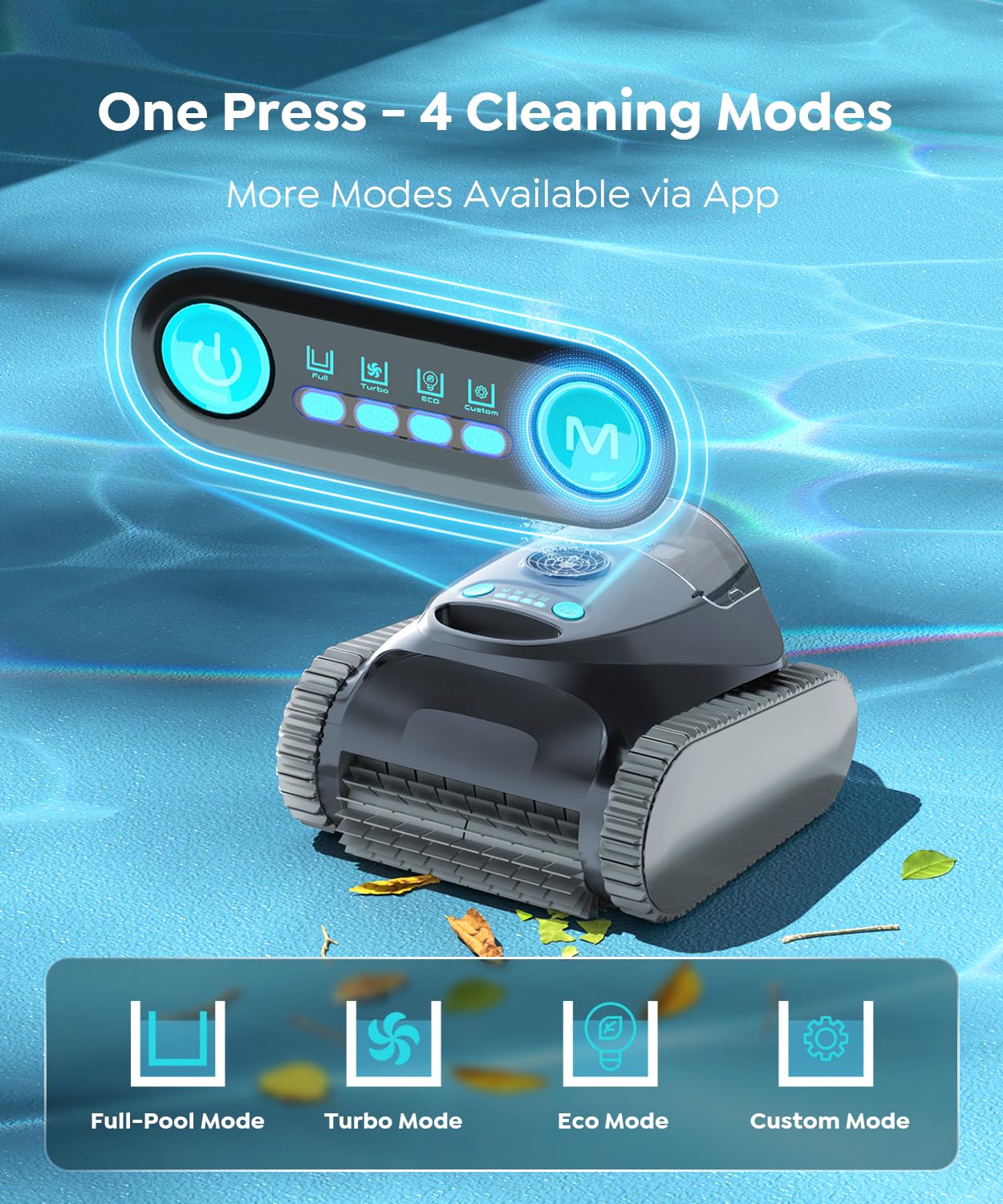 C1 Cordless Robotic Pool Cleaner, Wall & Waterline Cleaning, Pool Vacuum Robot for Inground Pools, Matte Gray
