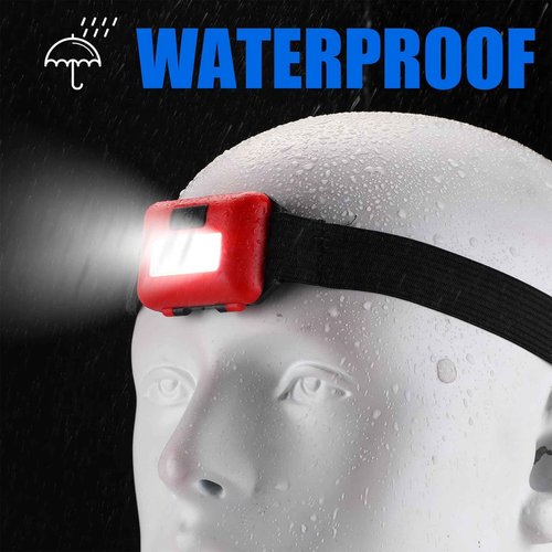 Glooglitter 96 Pcs LED Headlamp Flashlight for Adults and Kids 1.34oz Head Lamp 800 Lumens with 3 Modes 288 AAA Batteries Waterproof Work Headlamp Flashlights Bulk COB Headlight for Running Camping