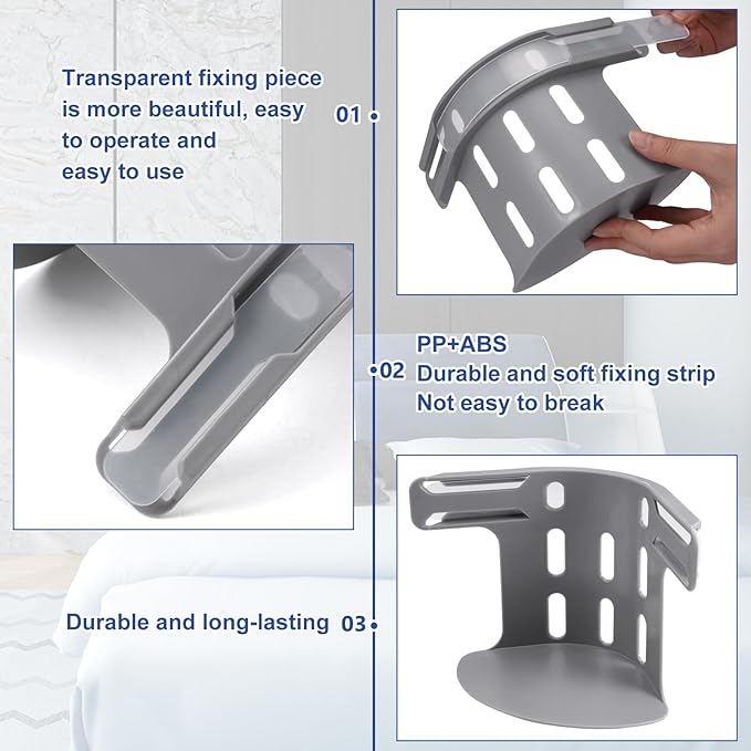 Sheet Holders, Secure Your Sheets Firmly in Place, Heavy-Duty Mattress Straps for No More Loose Sheets Easy Installation, Fits All Mattress Sizes 4 Pcs (Grey)