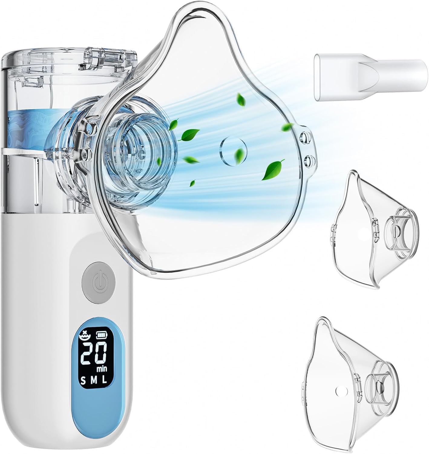 Regulation Name: Nebulizer Rechargeable Nebulizer with Self-Clean Mode, Digital Display and Adjustable Mist, Ultra-Quiet Portable Mesh Nebulizer Efficient for Home Travel Use