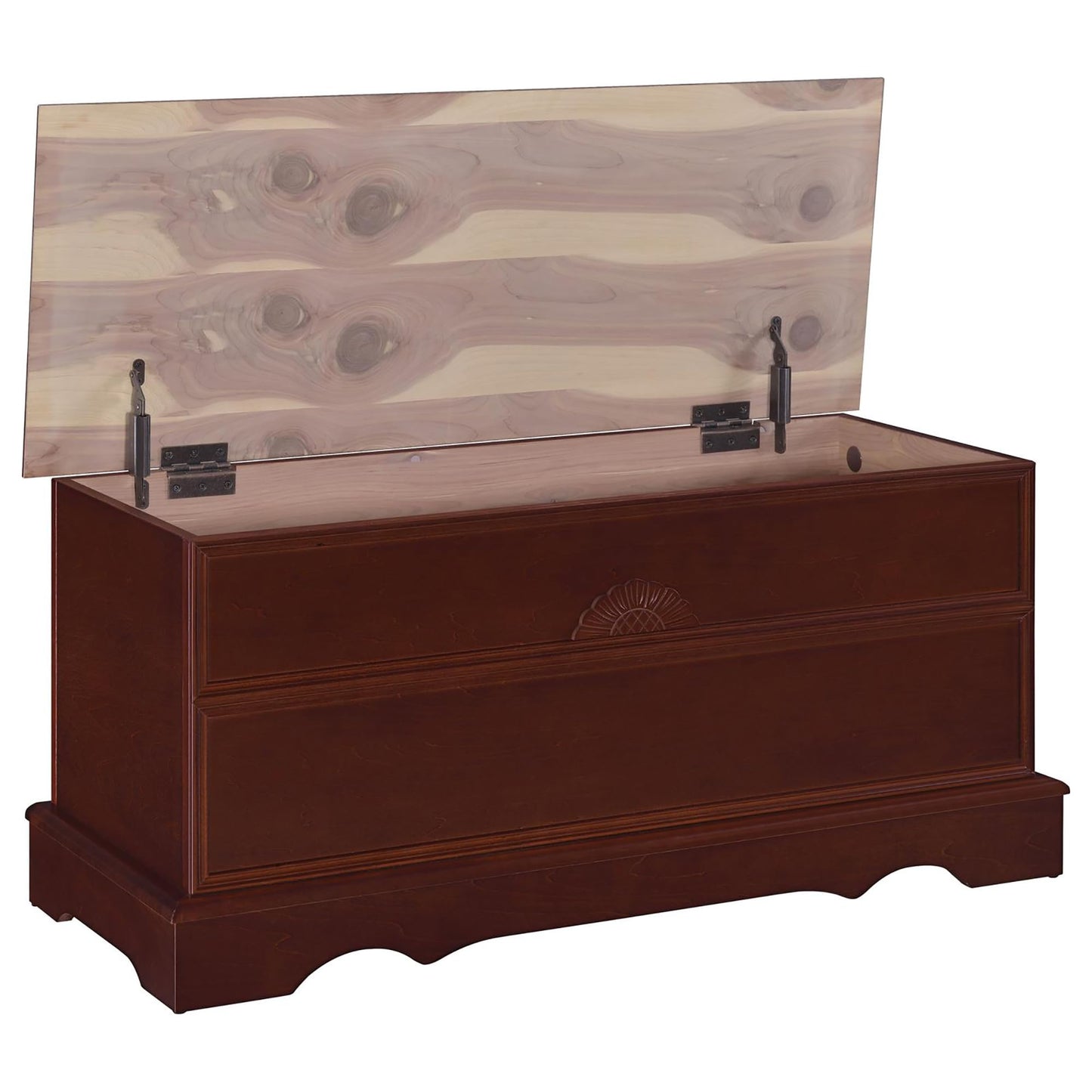 Generic Traditional Rectangular Cedar Chest, 22"H x 40"W x 21"D, Brown, Storage-Chest