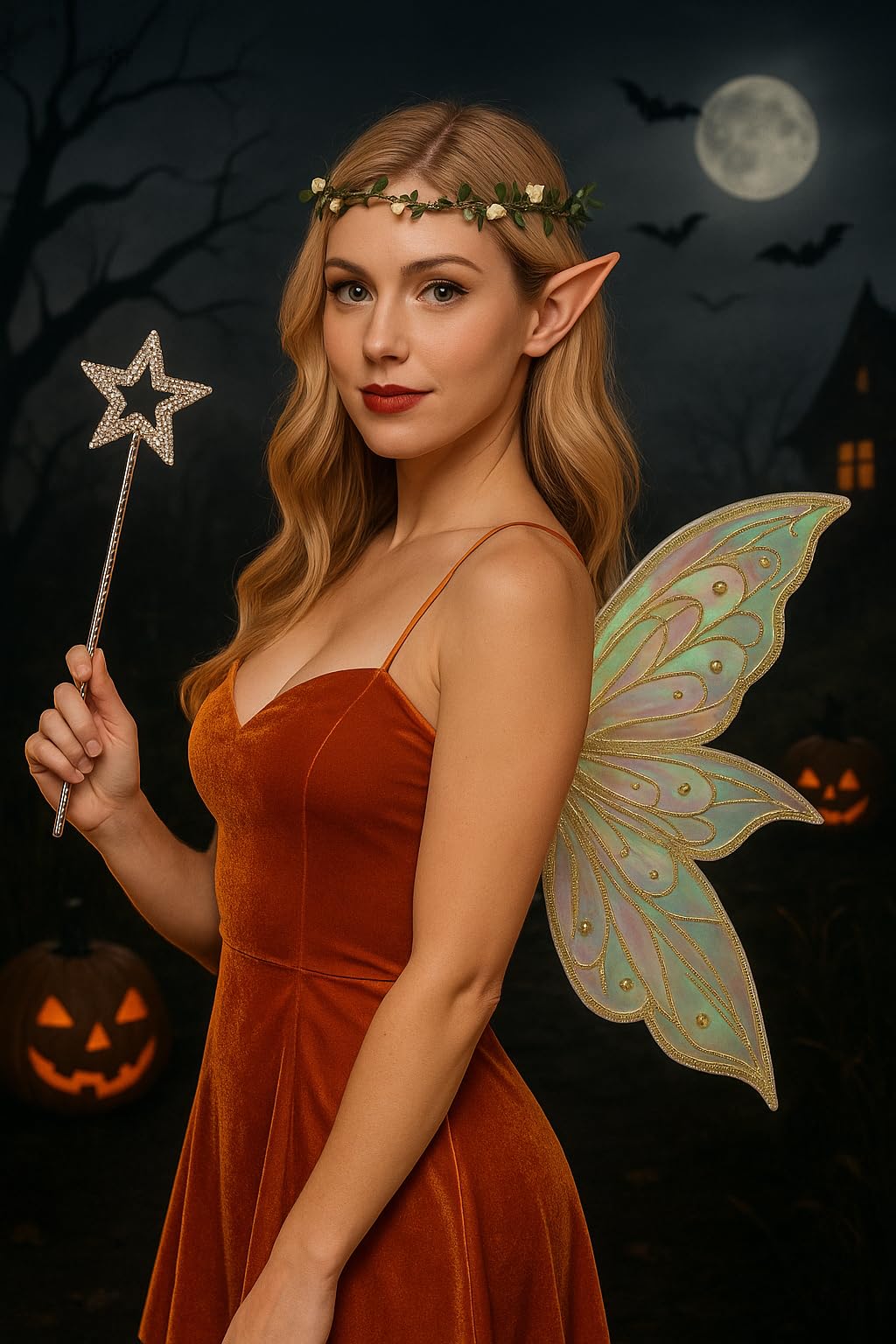caretoto Gold Fairy Wings for Adults Dress Up Sparkling Sheer Butterfly Halloween Costume Angel Wings for Women Girls1