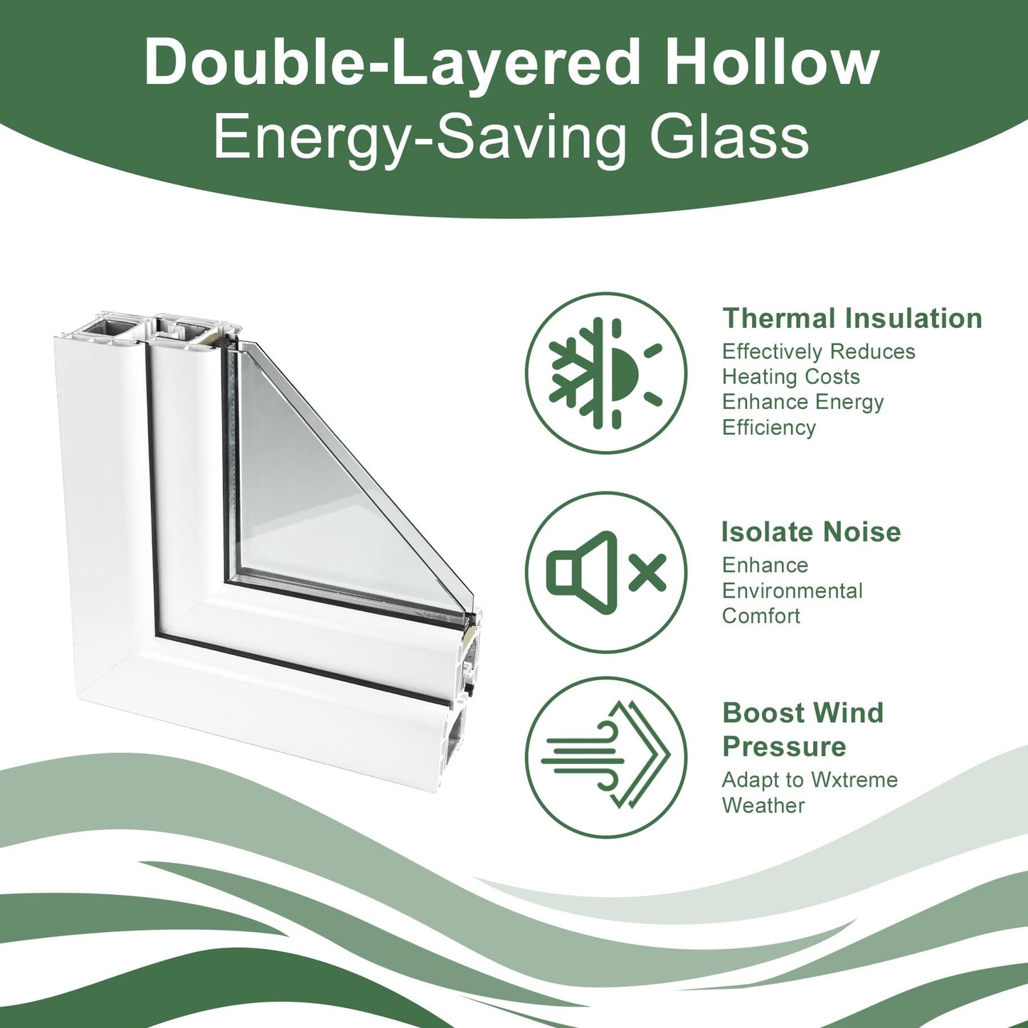 Basement Slider Window 32" x 16" Vinyl Basement Window,Featuring Double-Pane Insulated with Thermal Insulation Soundproof Glass,Removable Sliding Windows with Screen Windows