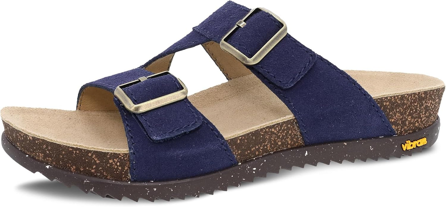 Dansko Dayna Double Buckle, Slip-On Sandal for Women - Cushioned Cork Midsole for Comfort and Shock Absorption - Vibram EC...