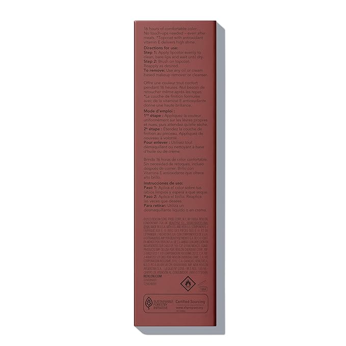 Revlon Liquid Lipstick with Clear Lip Gloss, ColorStay Overtime Lipcolor, Stocking Stuffer for Women, 540 Unstoppable Nude, 0.07 fl oz