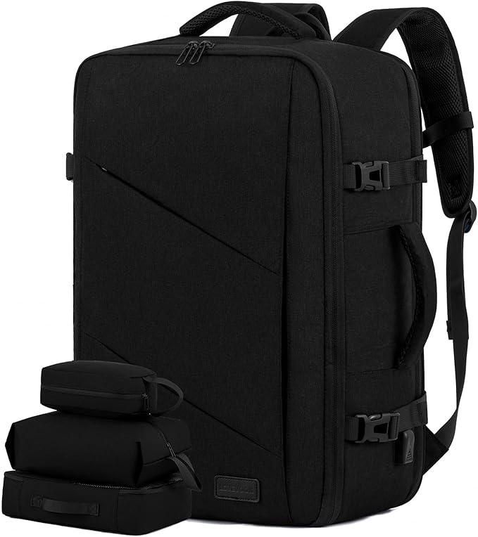 LOVEVOOK Carry on Travel Backpack, Large 40L for Men & Women Flight Approved with USB Charging Port&3 Packing Cubes, Large...