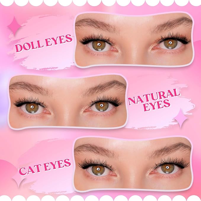 Lash Clusters 10-16mm 144pcs Mixed Tray Individual Lashes D Curl Individual Lashes Cluster Eyelash Extensions DIY Lash Extensions Eyelash Clusters Eyelash Extension Kit at Home (J04-0.07D, 10-16mm)