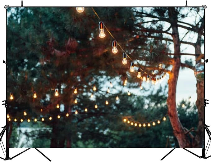 Light Bulb Decor Outdoor Party Wedding Party Backdrop Bitrhday Party Decorations Photography Studio Photo Backdrops Backgr...