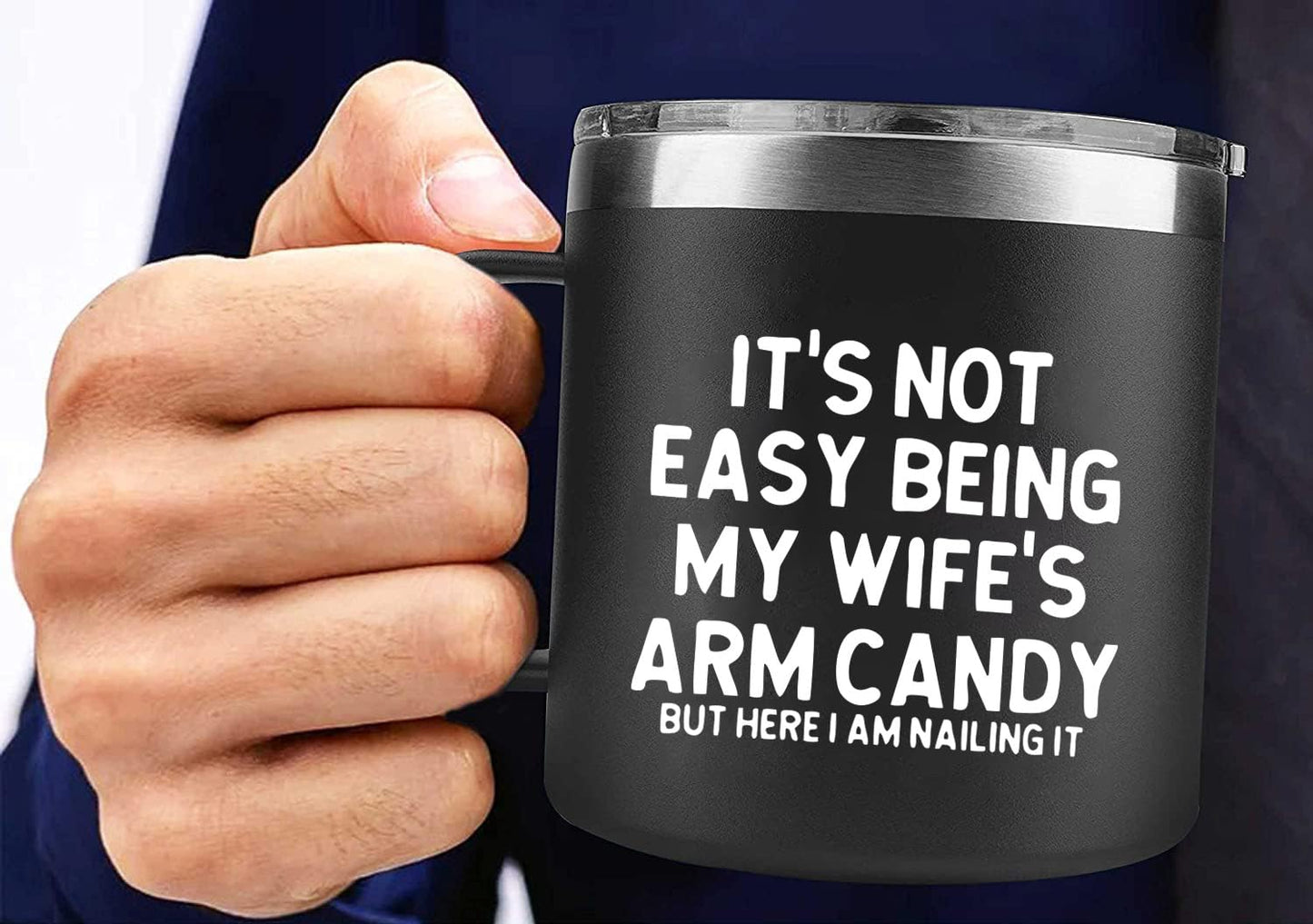 Angie's Box 14Oz Funny Husband Mug (Black) - Husband Gifts from Wife - Unique Birthday Gift