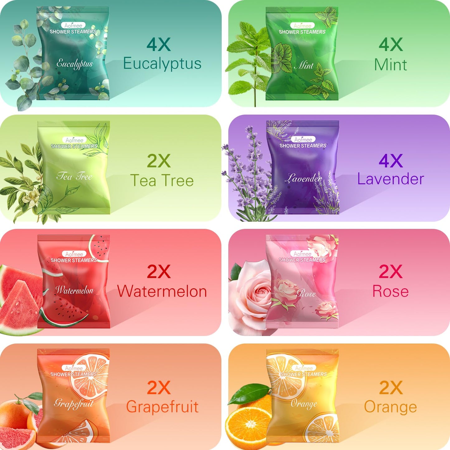 Aofmee Shower Steamers Aromatherapy 22 Pack - Shower Bombs Christmas Gifts for Women Stocking Stuffers, Shower Tablets with Essential Oils for Relaxation, Self Care Birthday Gifts for Women and Men