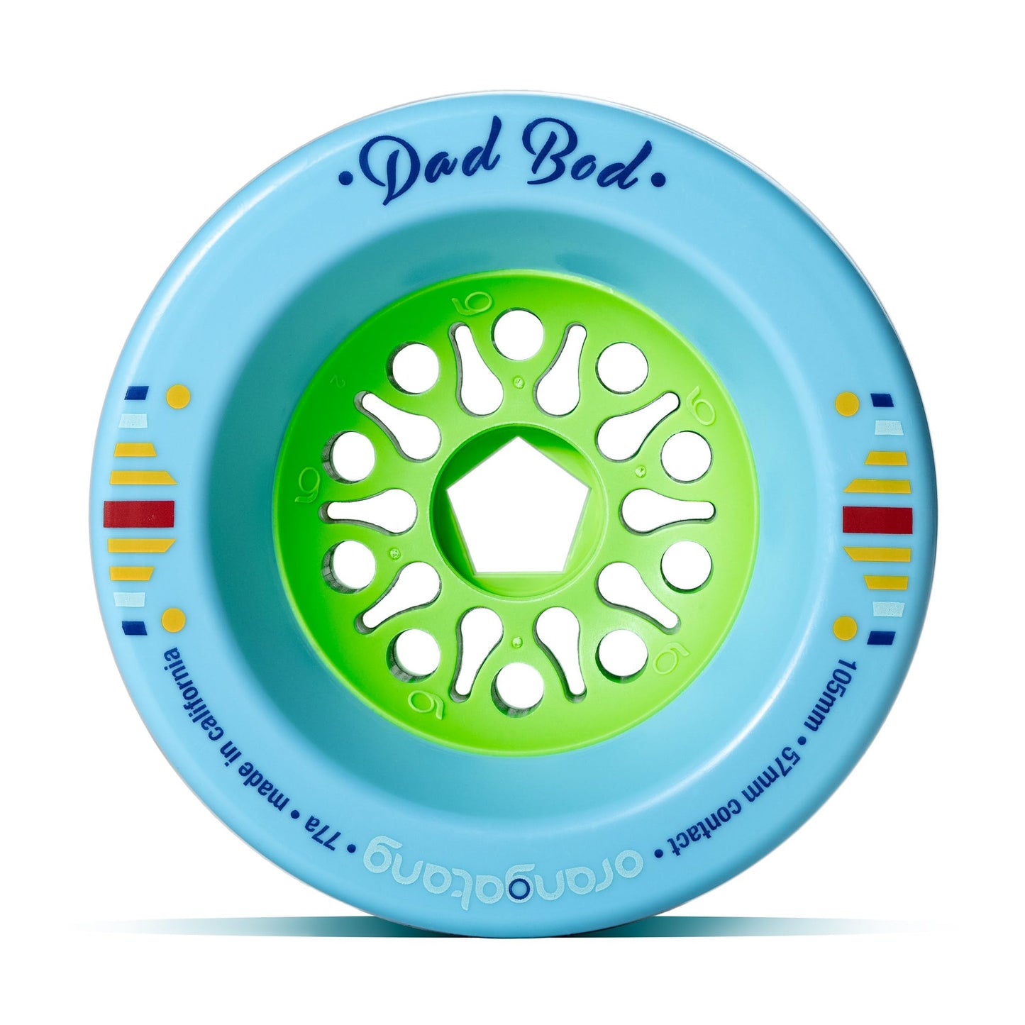 Orangatang Dad BOD 105 mm 77a Electric Longboard Skateboard Cruising Wheels (Blue, Set of 4)