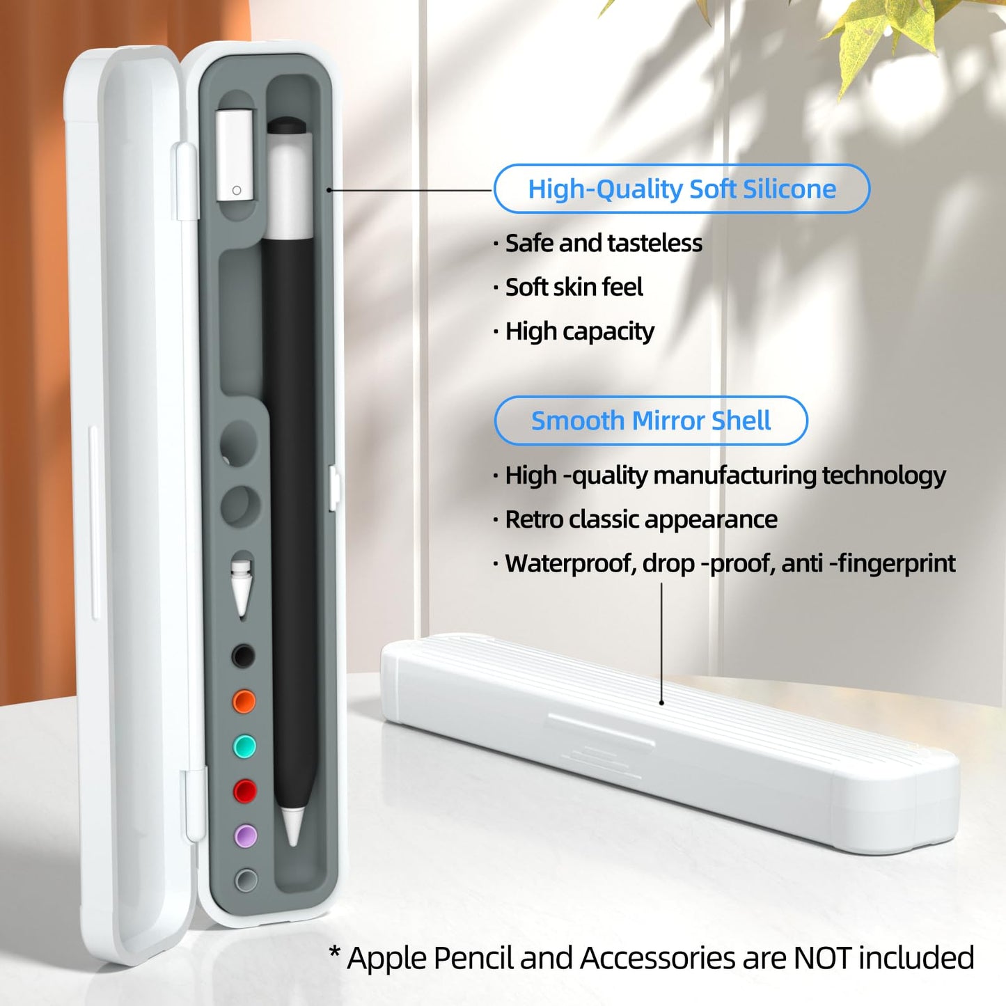 Azf Hard Pc&Silicone Magnetic Case For Apple Pencil Case(2Nd Generation/1St Gen/ (Usb-C) And Samsung Galaxy S-Pen Series Pencil