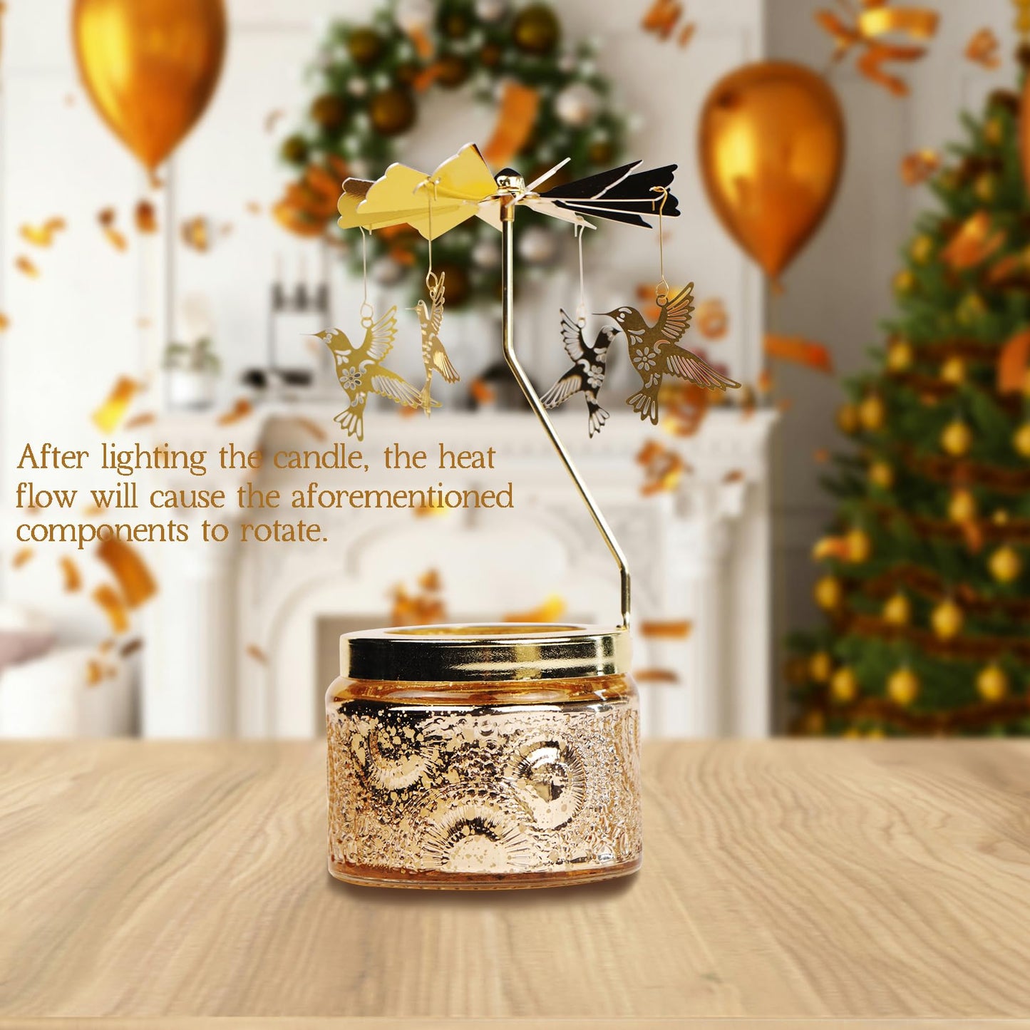 Birthday Gifts for Women, Hummingbird Candle Gift for Women, Unique Scented Birthday Gift for Mom, Grandma, Sister, Friends, Rotatable Candle for Relaxation & Stress Relief