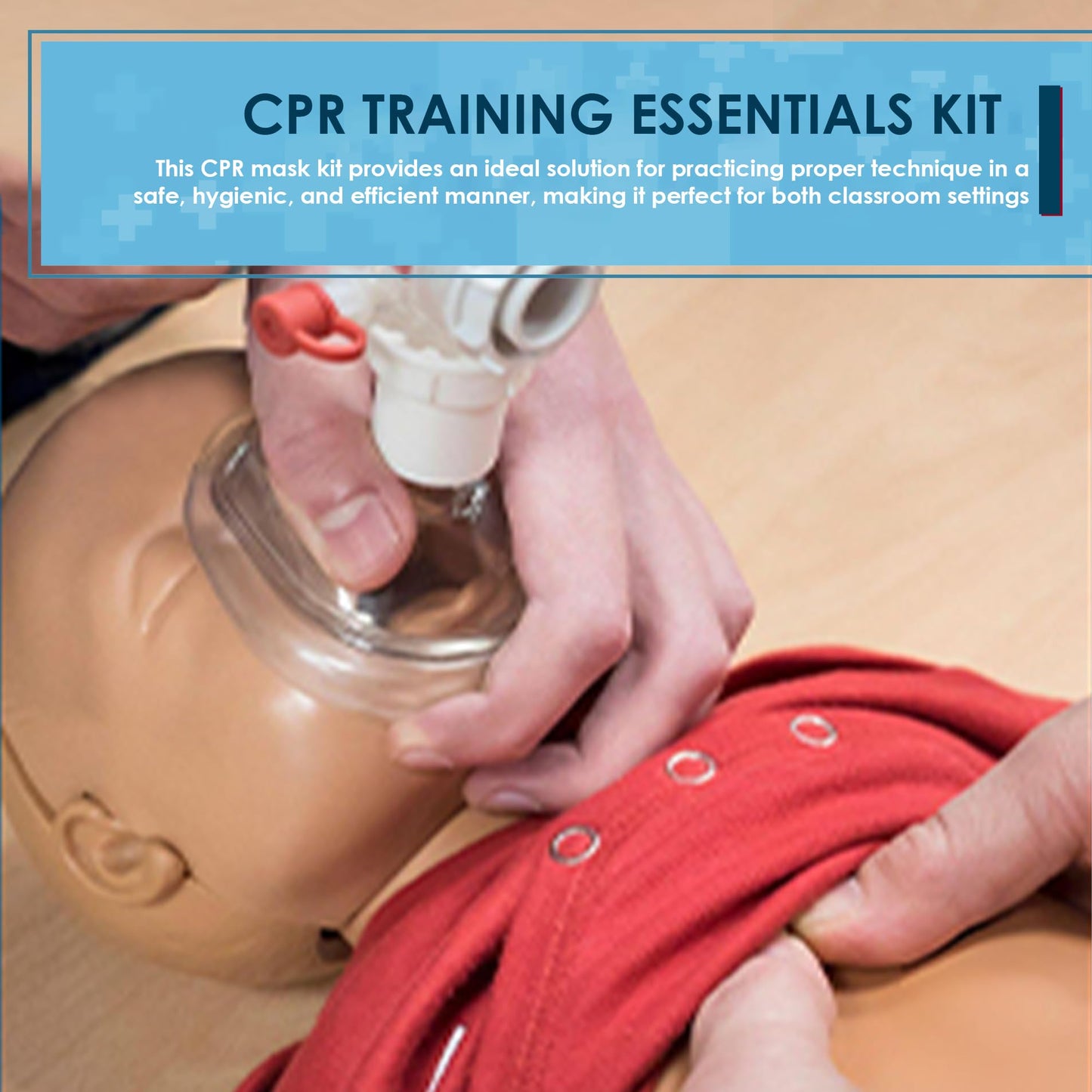 Primacare RS-6848 First Aid CPR Mask Combo Kit for Adult and Infant – Emergency Resuscitator Set with 2 Valves, Vinyl Gloves, Alcohol Prep Pads & Carrying Case Included