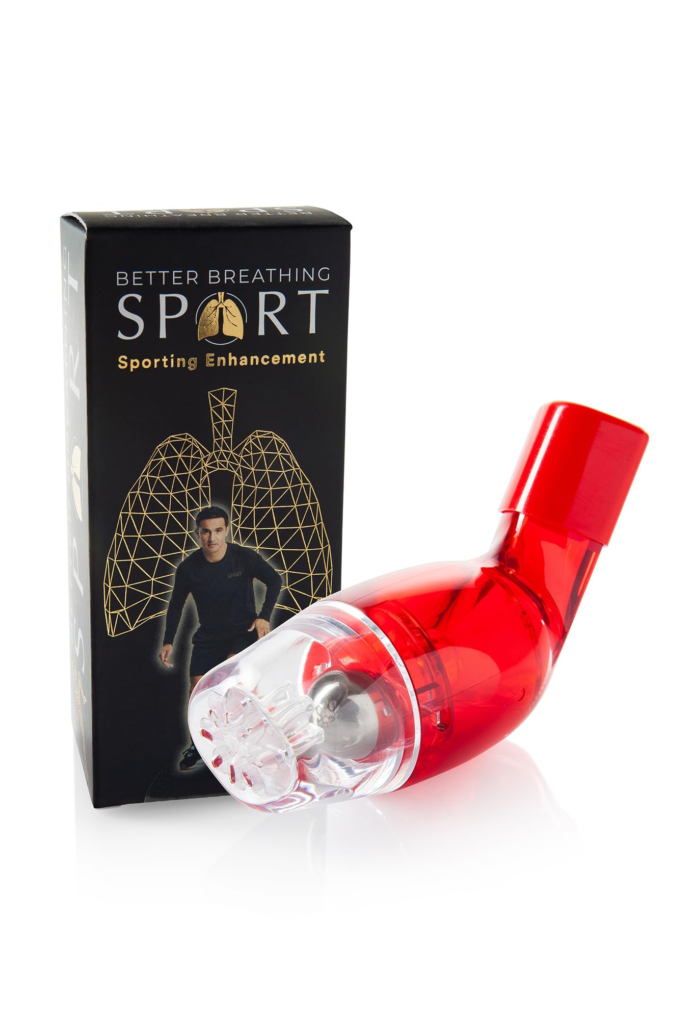 Better Breathing Sport - Exercise Breather Product and Fitness Trainer for Expiratory Breathing Performance & Lung Muscle Power Expander Exerciser to Expand Lung Capacity for Professional Athletes