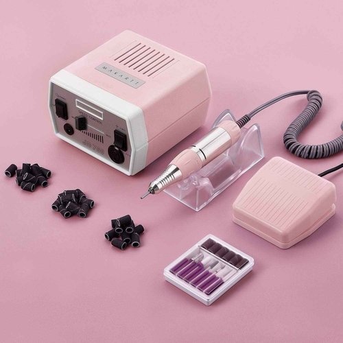 Makartt Geneviere Electric Nail Drill Machine with Tungsten Carbide Nail Drill Bits 7Pcs Bundle