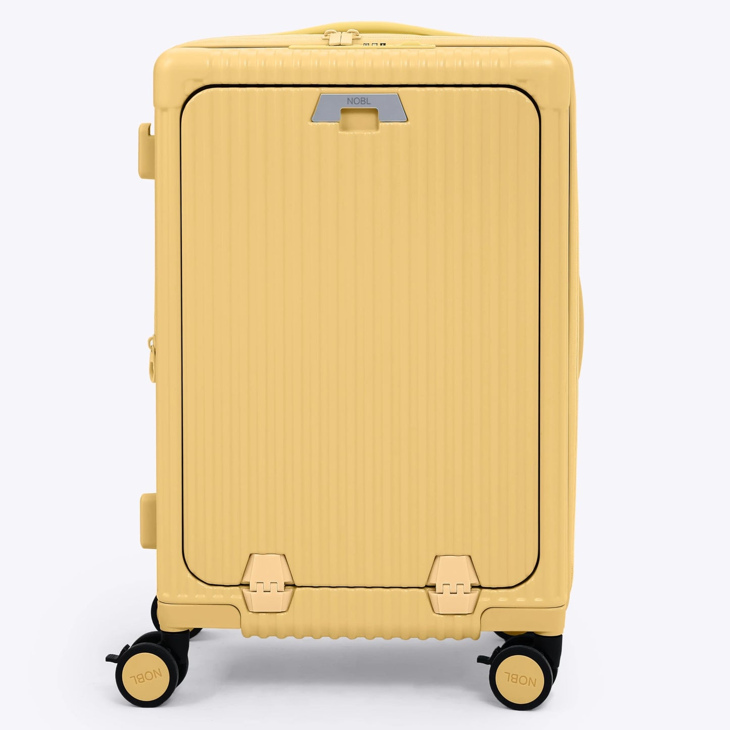 Nobl Travel Carry On Expandable Luggage, Noble Aluminum Frame PC Hard Shell Suitcase, 22.5”x14.2”x9.8” Airline Approved, 360° Spinner Wheels, TSA Locks, USB Charging, Cup & Phone Holder - Mint