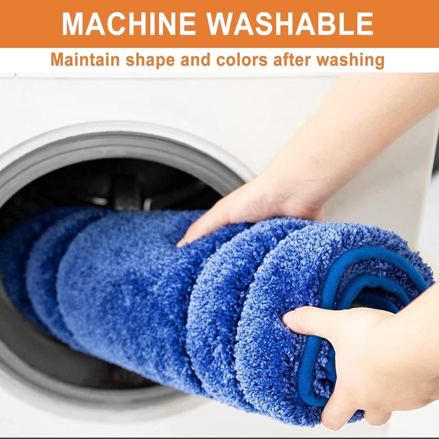 BEQHAUSE Bathroom-Rugs-Non-Slip-Soft-Thick-Bath-Mats for Bathroom Floor Absorbent Shower Mat Machine Washable Quick Dry Bath Mat for Shower, and Tub 24"X36",Navy Blue