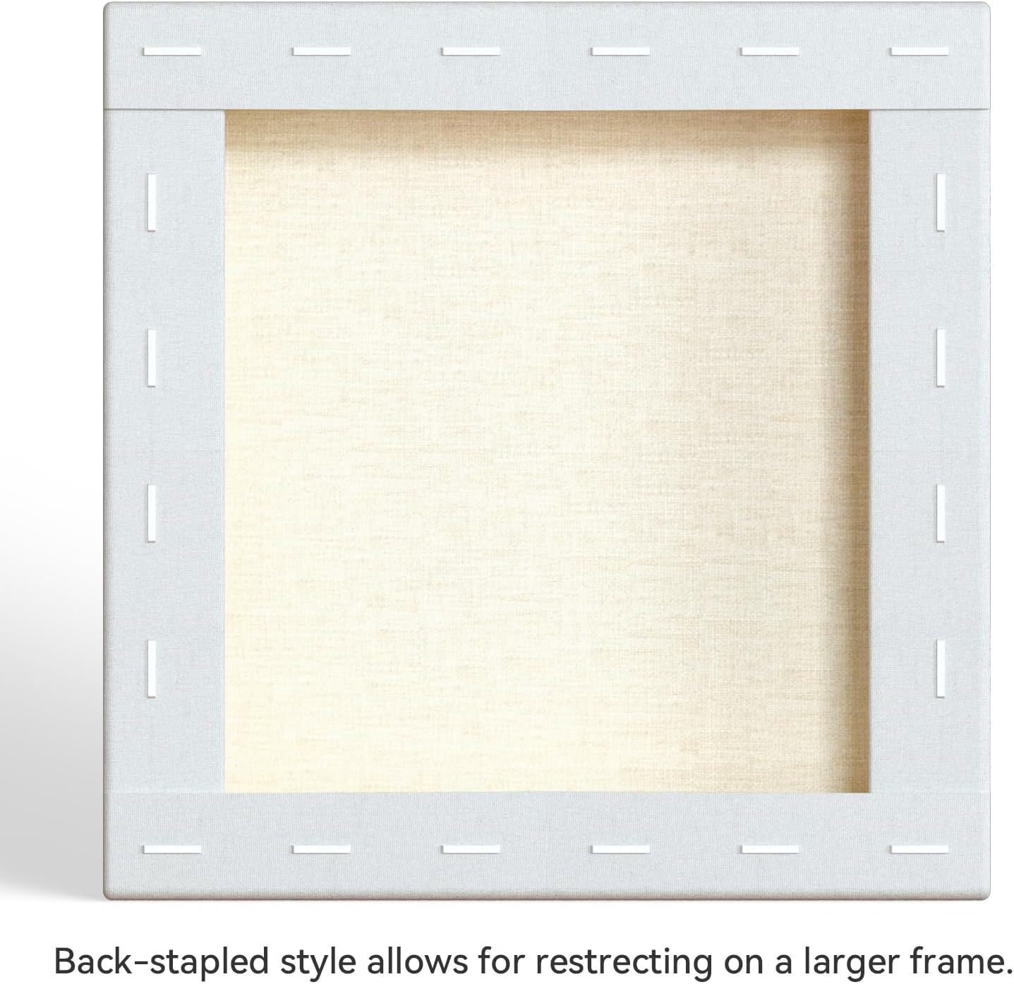 PHOENIX 10x10 Inch 4 Pack Artist Canvas - Square Stretched Canvases for Painting - 3/4 Inch Profile, 100% Cotton 11 Oz. Gesso Primed White Blank Professional Canvas Oil & Acrylic Paints