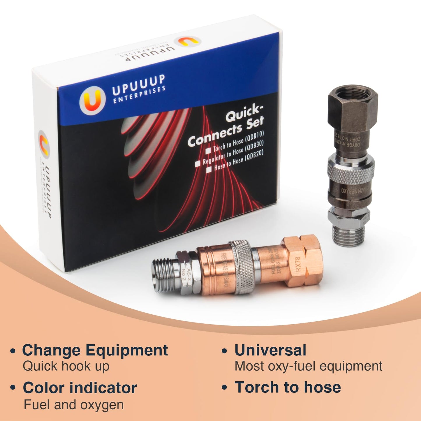 Cutting torch quick connect fittings | Oxy acetylene quick connect fittings | Oxy Fuel Quick Connect Coupler Set