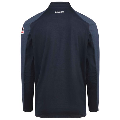 Bulwark® Men's 1/4 Zip Flex Knit, Navy, XX-Large