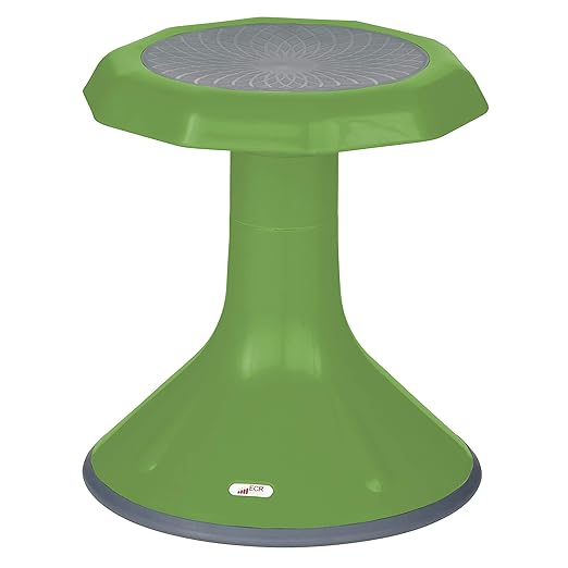 ECR4Kids ACE Active Core Engagement Wobble Stool, 15-Inch Seat Height, Flexible Seating, Grassy Green