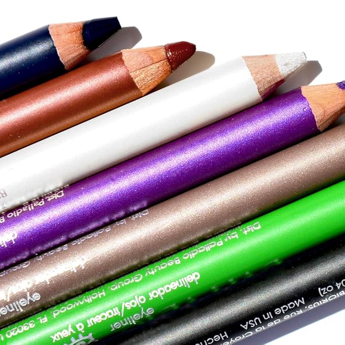 Palladio Wooden Eyeliner Pencil, Thin Pencil Shape, Easy Application, Firm yet Smooth Formula, Perfectly Outlined Eyes, Contour and Line, Long Lasting, Rich Pigment, Light Brown