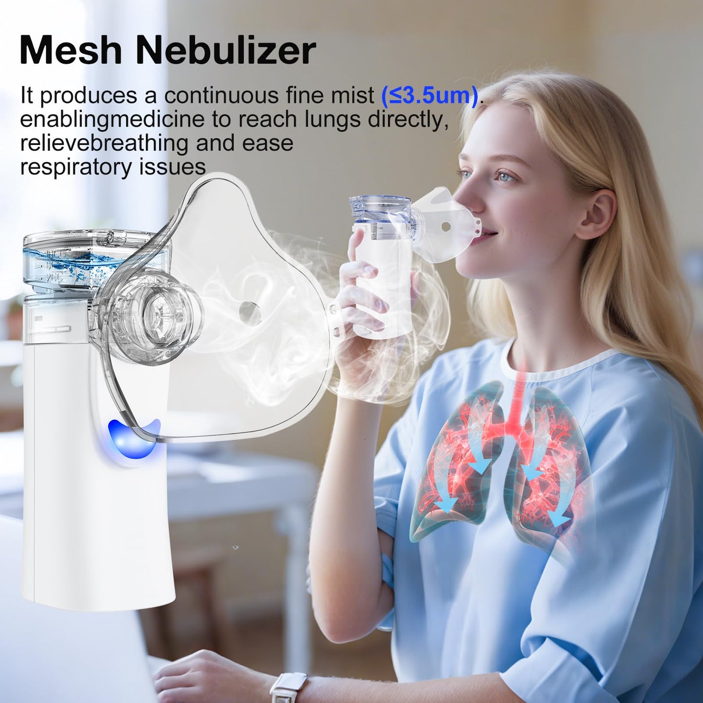 Portable Nebulizer for Kids- Ultra-Fine Mist Spacer OTC