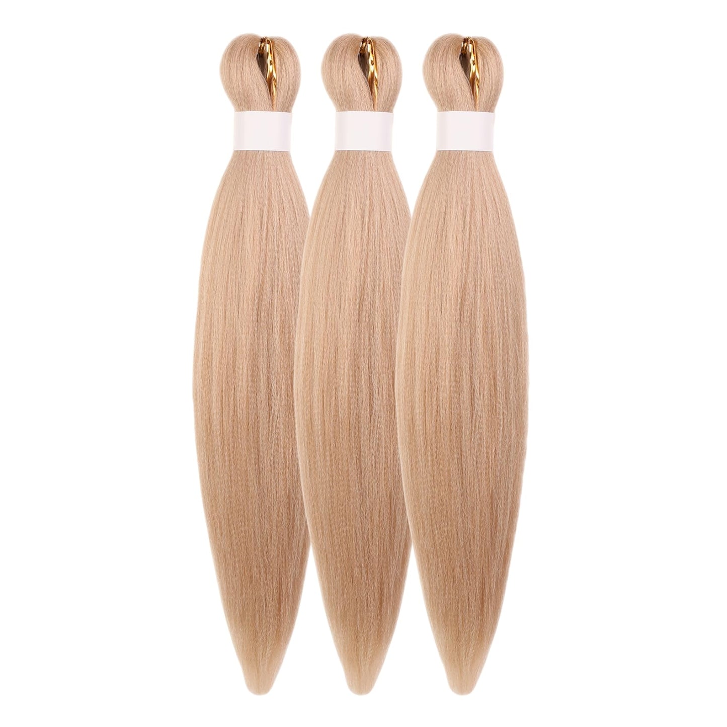 Ash Blonde Braiding Hair Pre Stretched 16 Inch for Knotless Braids 24/613# Mix Synthetic Box Braiding Hair for Women