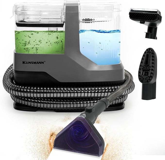 Couch & Upholstery Cleaner Machine, Small Portable Carpet Spot Cleaner Machine, Handheld Car Shampooer with 17KPa Powerful Suction for Deep Cleaning Sofa, Furniture, Mattress, Rug, Stairs & Pet Messes