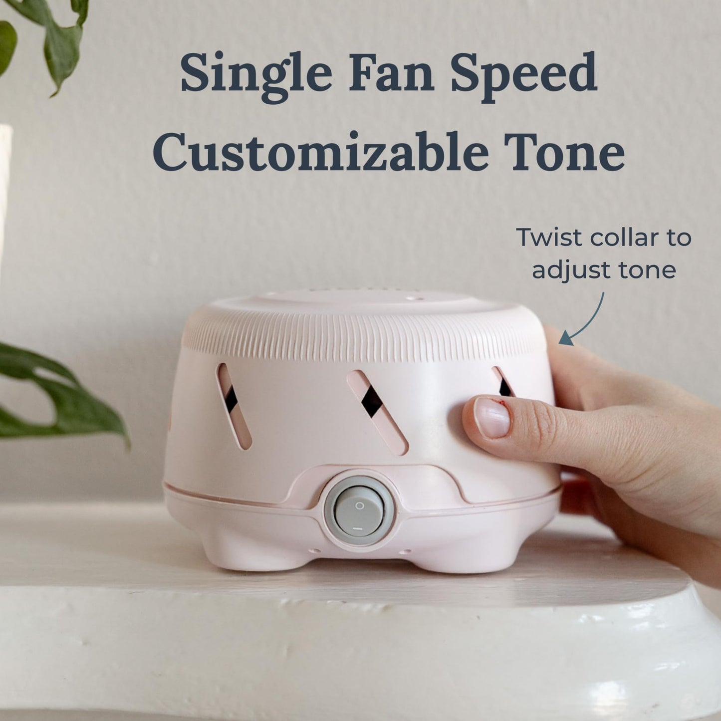 Yogasleep Dohm Uno White Noise Sound Machine, Real Fan Inside for Non-Looping White Noise, Sleep Aid, Office Privacy & Meditation for Adults & Baby, Registry Gift (Pink)
