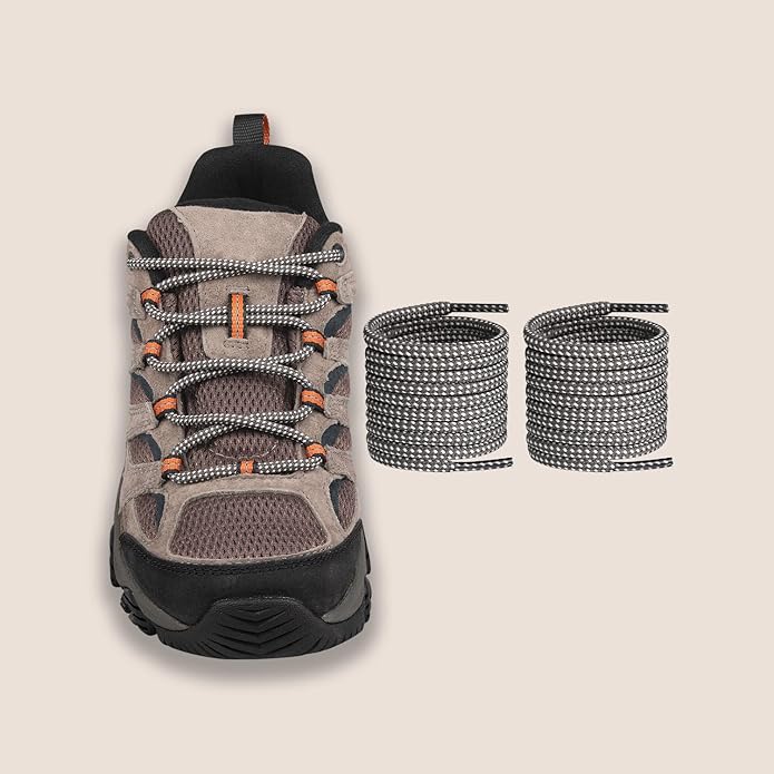 Round Shoe Laces for Sneakers,4.5MM Shoelaces Replacement for Work & Hiking Boot, Running Shoe Strings Men Women