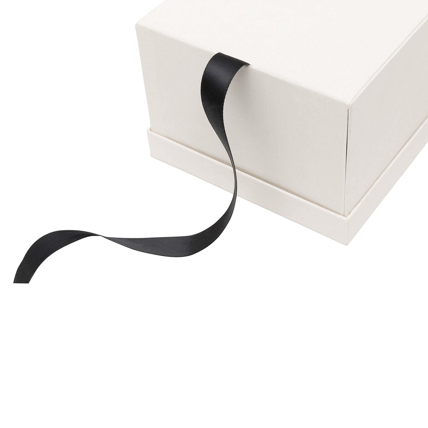 Noble Piano Wood Watch Gift Box - Luxury Single Watch Box - Comes with a Two Piece Packer and Ribbon (Black)