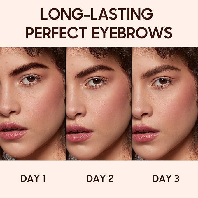 Brow Tattoo Peel Off - Eyebrow Gel with Eyebrow Stencils Long-Lasting Makeup, Eye Brow Pencils Create Full Voluminous Brows for Women (Light Brown)