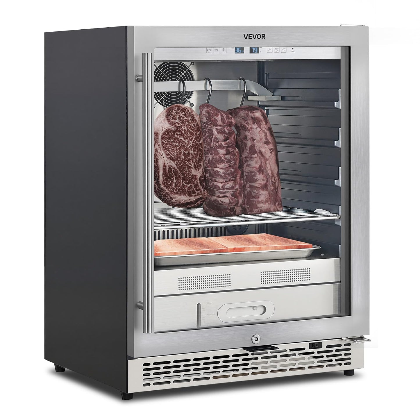VEVOR Dry Aging Fridge for Steaks - 99 LBS Capacity, Precise Temperature & Humidity Control, Model ZS-A145N, Freestanding Design