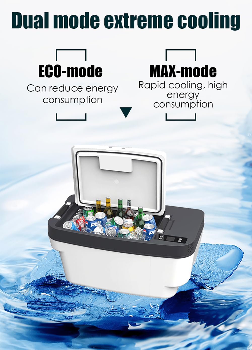 Tesstudio Model Y 2020-2025 Trunk 35L App Control Fridge Huge Car Refrigerator, Car Freezer for Tesla Model Y Juniper 2025+, -7.6℉-50℉ Trunk Portable Freezer for Camping Tailgating Road Trip Home