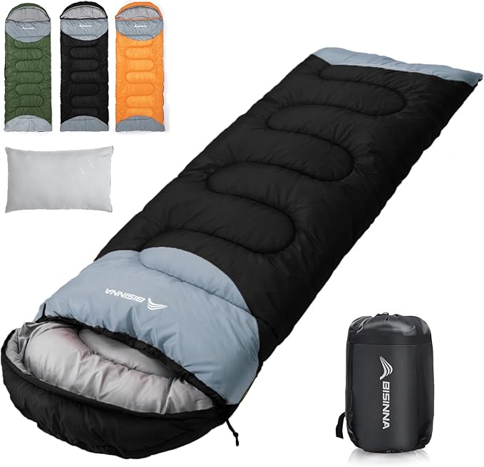 BISINNA 0 Degree Winter Sleeping Bags(480GSM) for Adults-Cold Weather Camping Sleeping Bag-Comfortable Warm Portable Sleep...