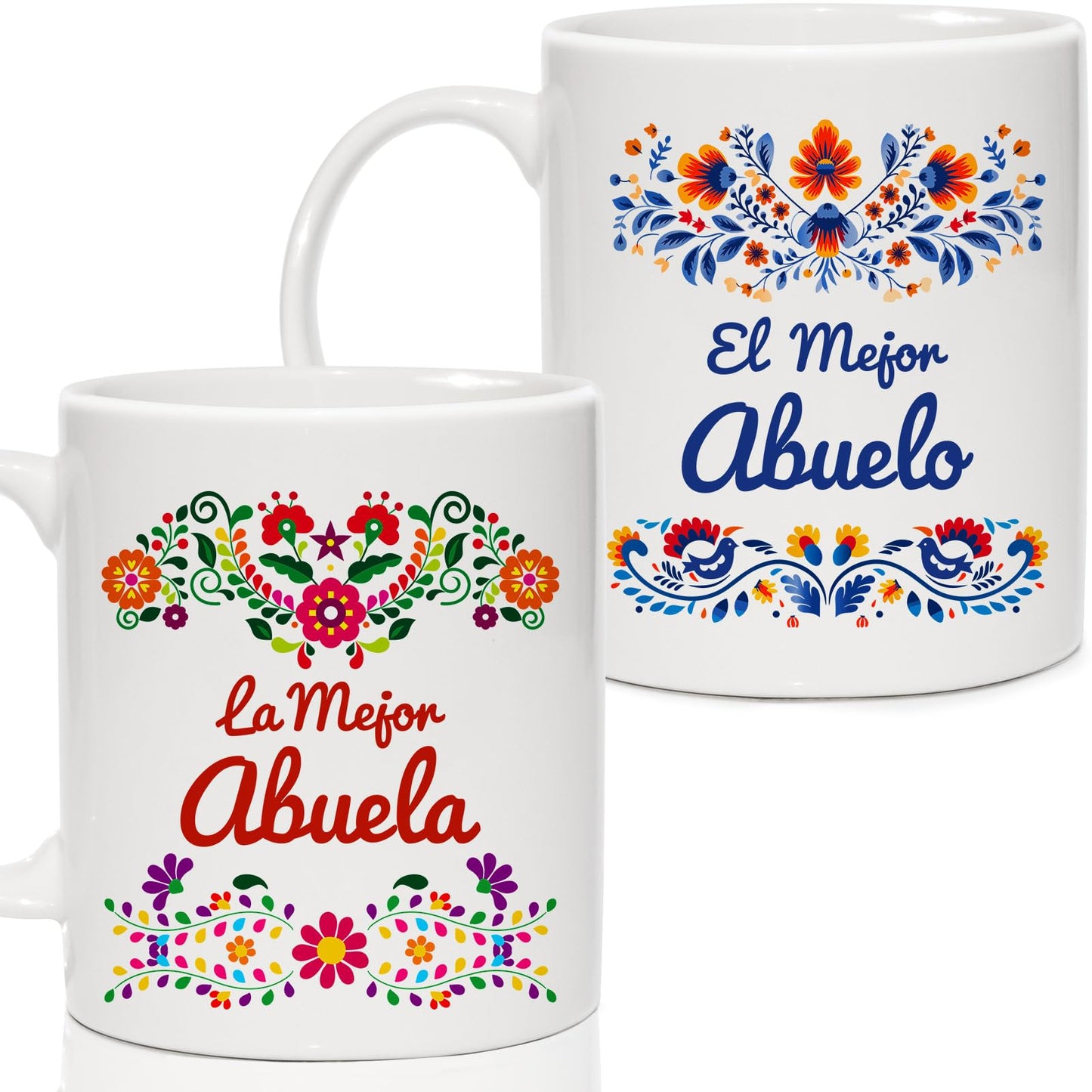 Breezy Valley Grandparents Gifts for Grandma Grandpa from Grandkids - Grandma and Grandpa Birthday Gifts, Regalos Para Abuela Abuelo Gifts In Spanish, Best Grandma Grandpa Coffee Mugs Cup