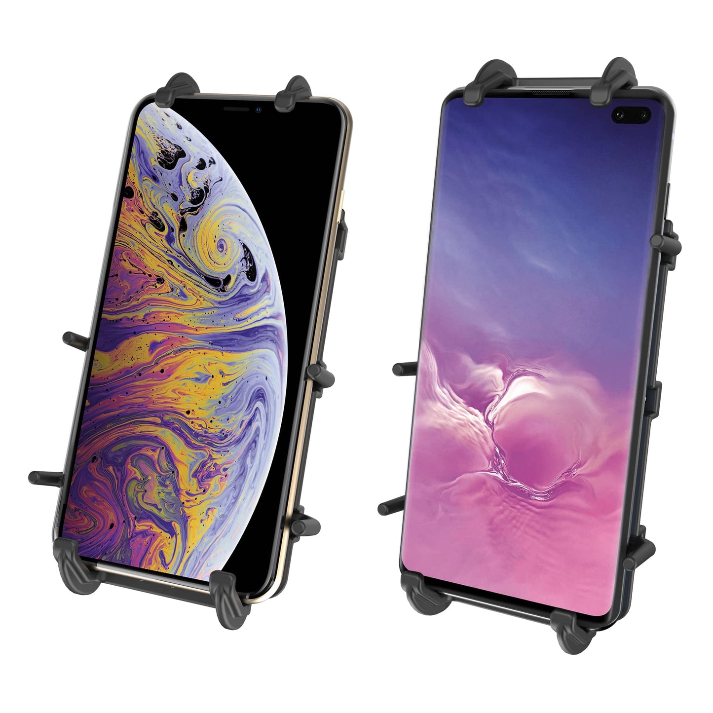 Ram Mounts Quick-Grip Large Phone Mount With Handlebar U-Bolt Base Ram-B-149Z-A-Pd4U With Short Arm For Motorcycle, Atv/Utv, Bik