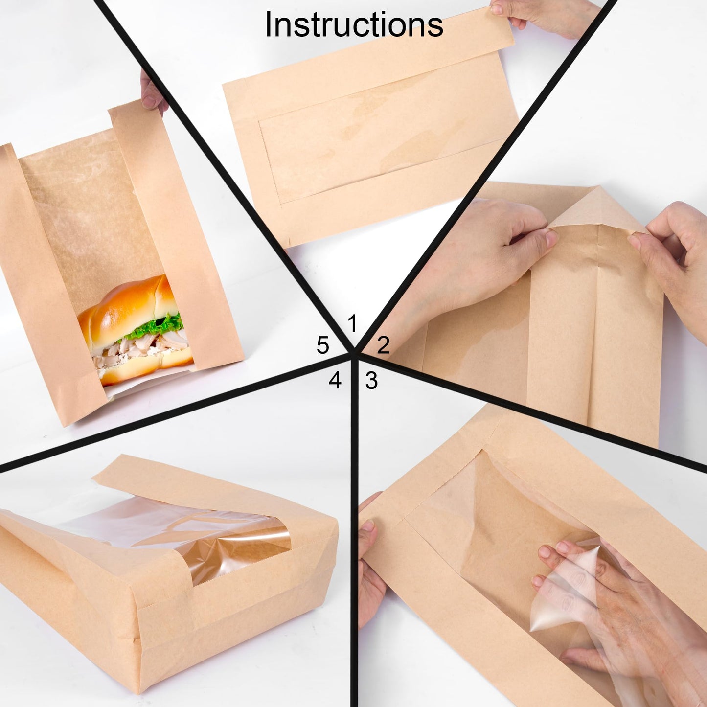 110 Pack Bread Bags for Homemade Bread 13.8" x 8.3" x 3.55",Sourdough Paper Bread Bags With Window,125 sealing stickers A Large Bakery Bags Used for Storage Bread Cookies & Snacks