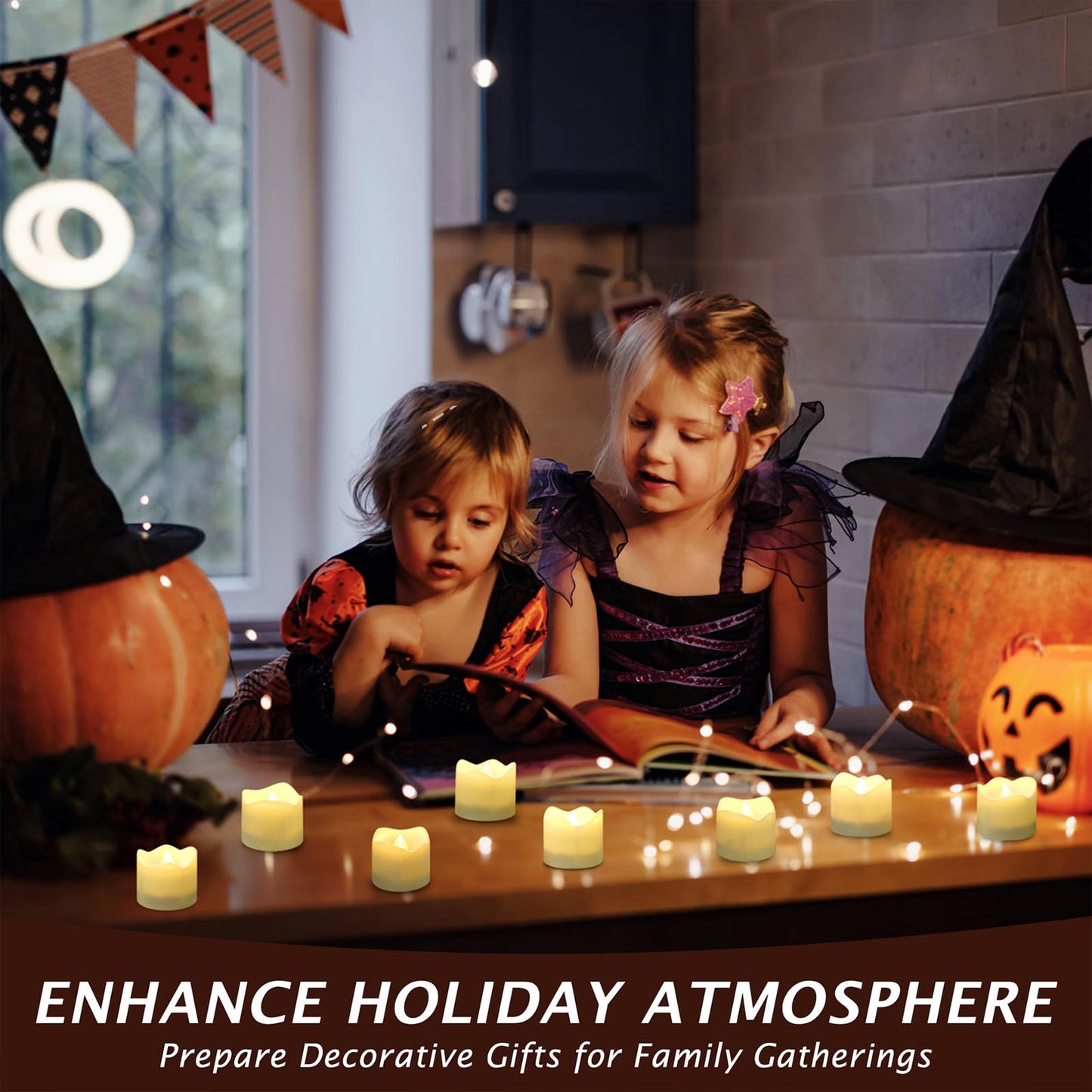 Topstone 12pcs Warm White Timer Flameless Candles,Battery Operated Led Tea Lights Candles,6 H On 18 H Off Timer Built in,Votive Candles for Halloween, Christmas, Wedding Centerpiece Table Decor