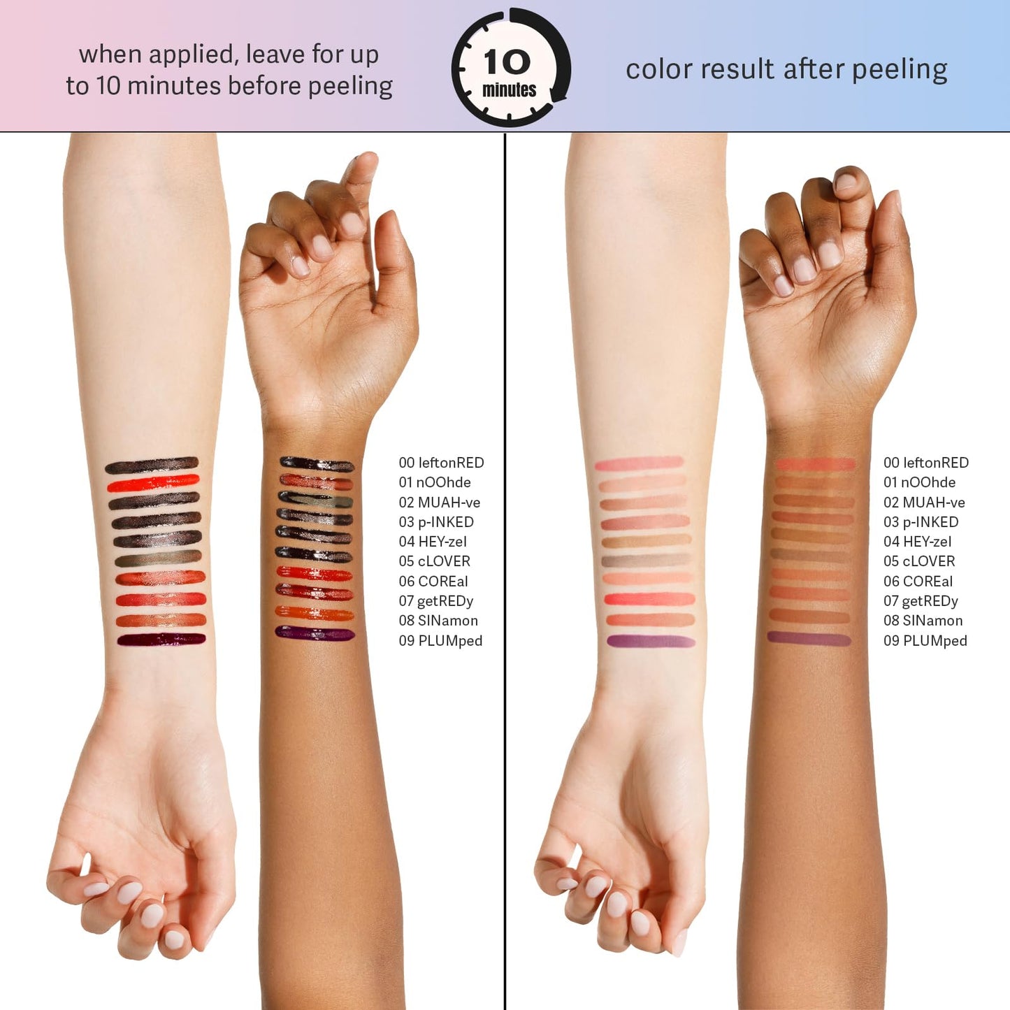 Sacheu Lip Liner Stay-N Peel Off Lip Stain - Long Lasting Matte Lip Tattoo Transfer Proof Lipstain Infused with Hyaluronic Acid