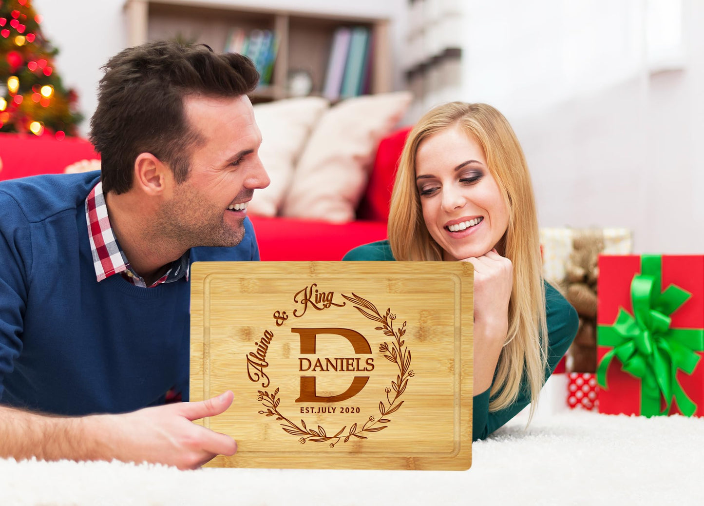Custom Engraved Charcuterie Board – Personalized Wooden Cutting Board, Unique Gift for Weddings, Bridal Showers, Anniversaries, Christmas, Realtors, Parents & Housewarming