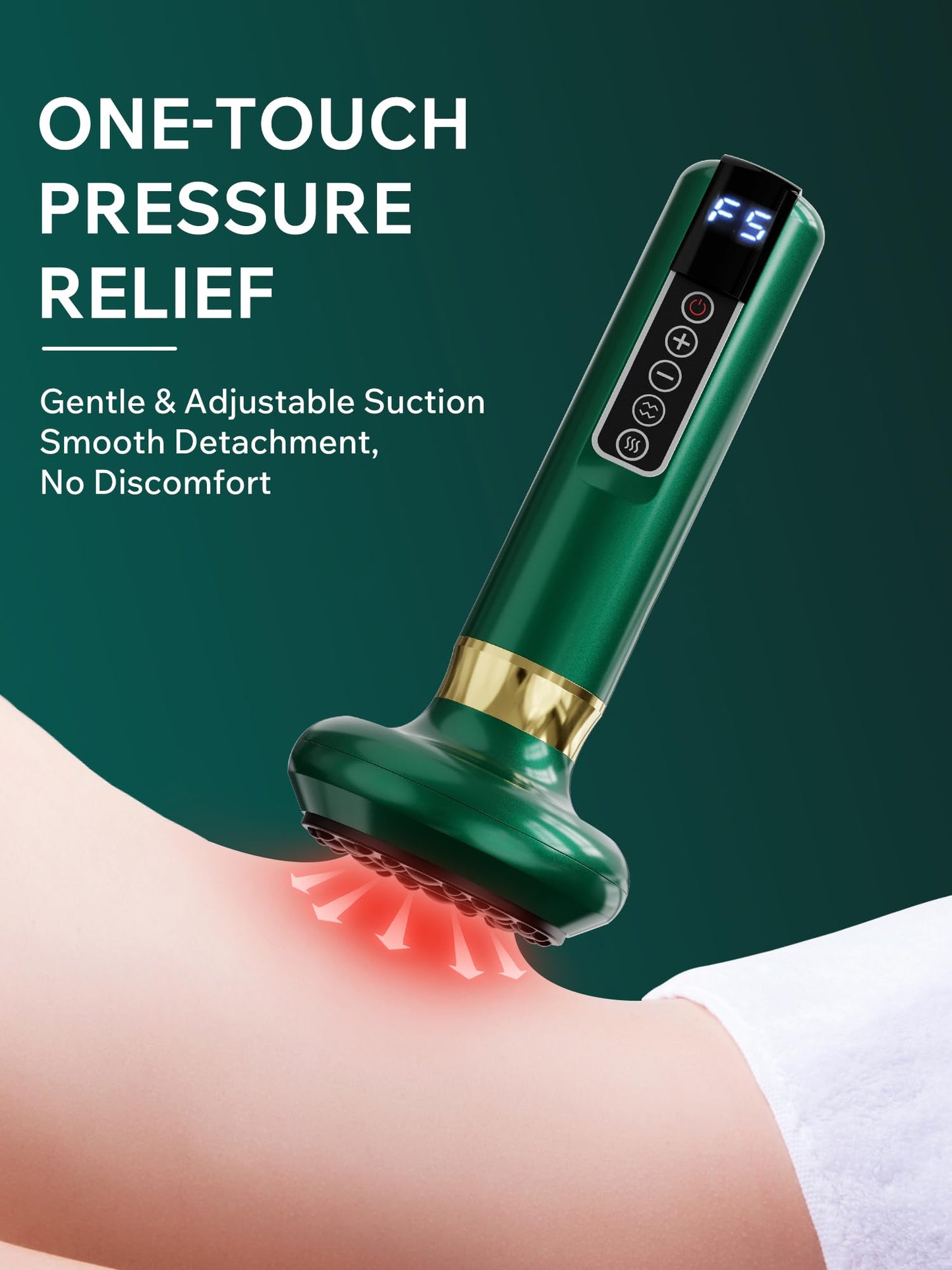 cilotus Handheld Anti Cellulite Massage Tool with 12 Adjustable Suction Levels, Lymphatic Drainage Rechargeable Cordless Cupping Massager, Cellulite Remover for Legs, Arms, Shoulders