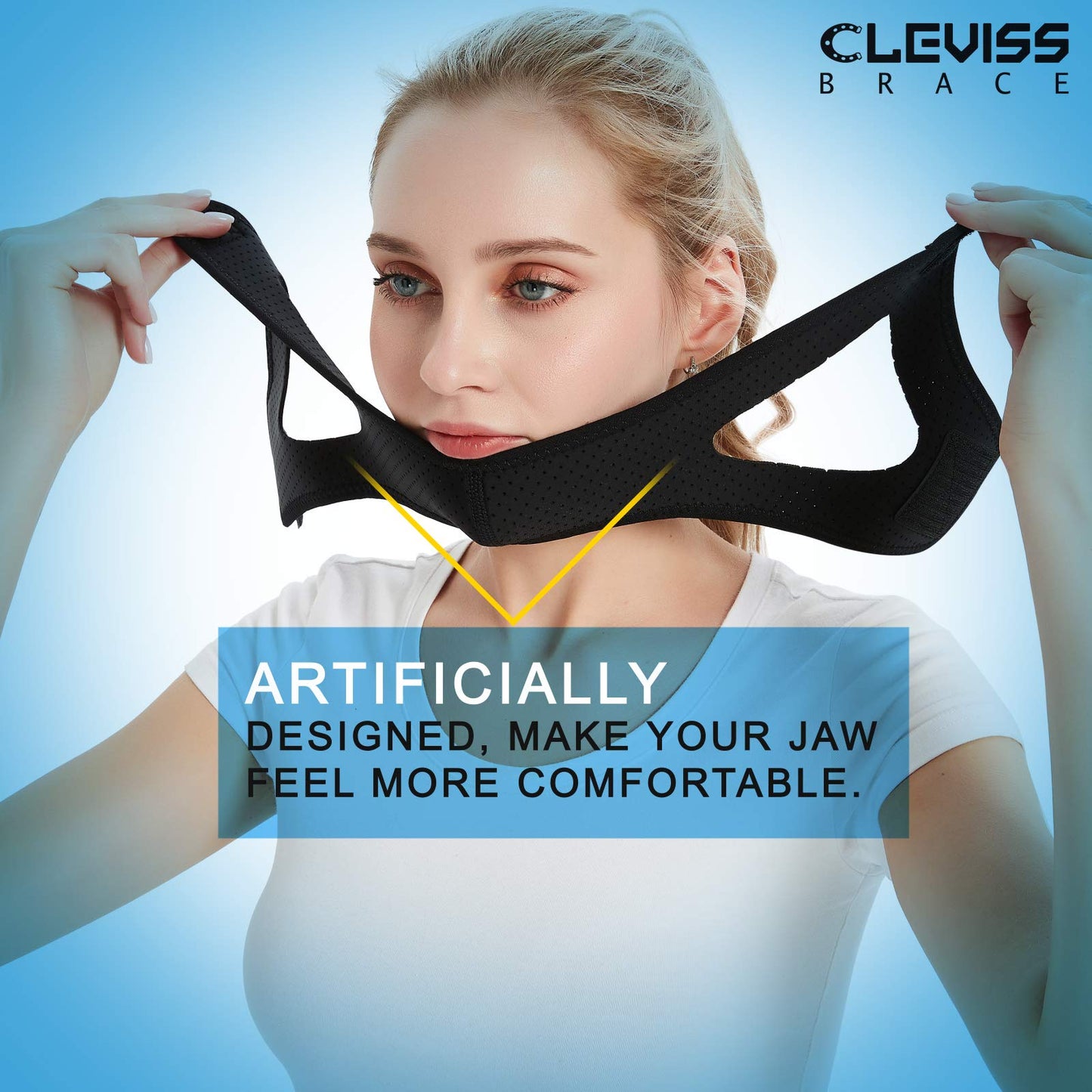 Adjustable Anti Snoring Chin Strap for CPAP Users - Breathable Snore Stopping Device Face Mask Bandage Keeping Mouth Closed - Chin Strap for Snoring for Men and Women (Pink)