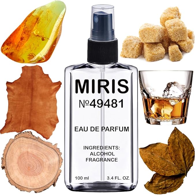 MIRIS No. 49481, Inspired by Dark Rebel, Long-Lasting Eau de Parfum for Men, Spray 3.4 Fl Oz / 100 ml
