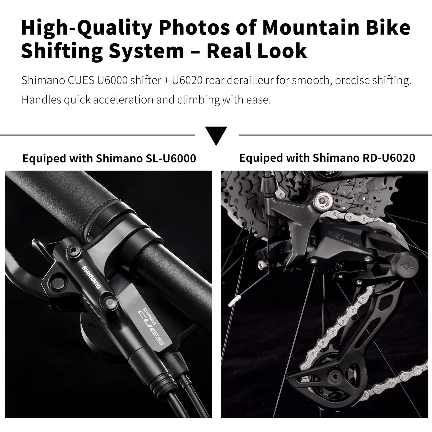 SAVADECK Carbon Fiber MTB with Shmano U6000 10 Speed Shift Groupset, Hydraulic Disc Brake with Shmano MT200 Break System (Gulf Blue, 27.5 * 15.5)