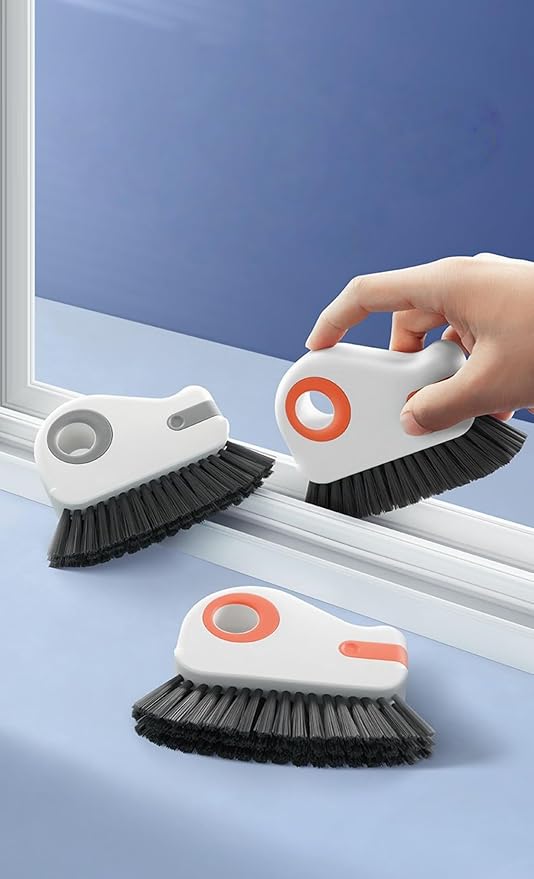 2 in 1 Groove Cleaning Brush，Multi-Functional Window Sill Cleaner Tool，ldeal for Cleaning Doors, Windows, and Tracks in Small Spaces Window Track Cleaner (2pcs)