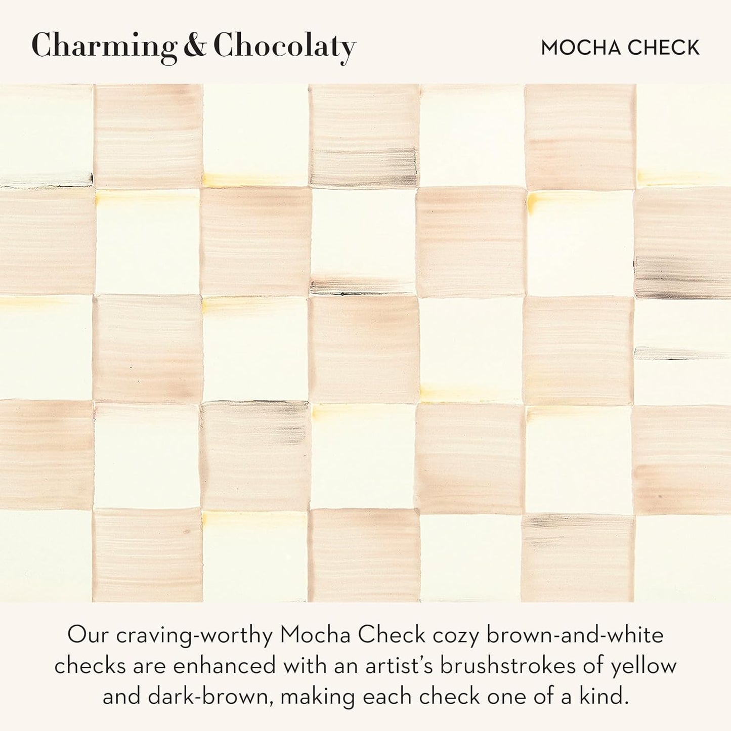 MACKENZIE-CHILDS Mocha Check Pie Plate