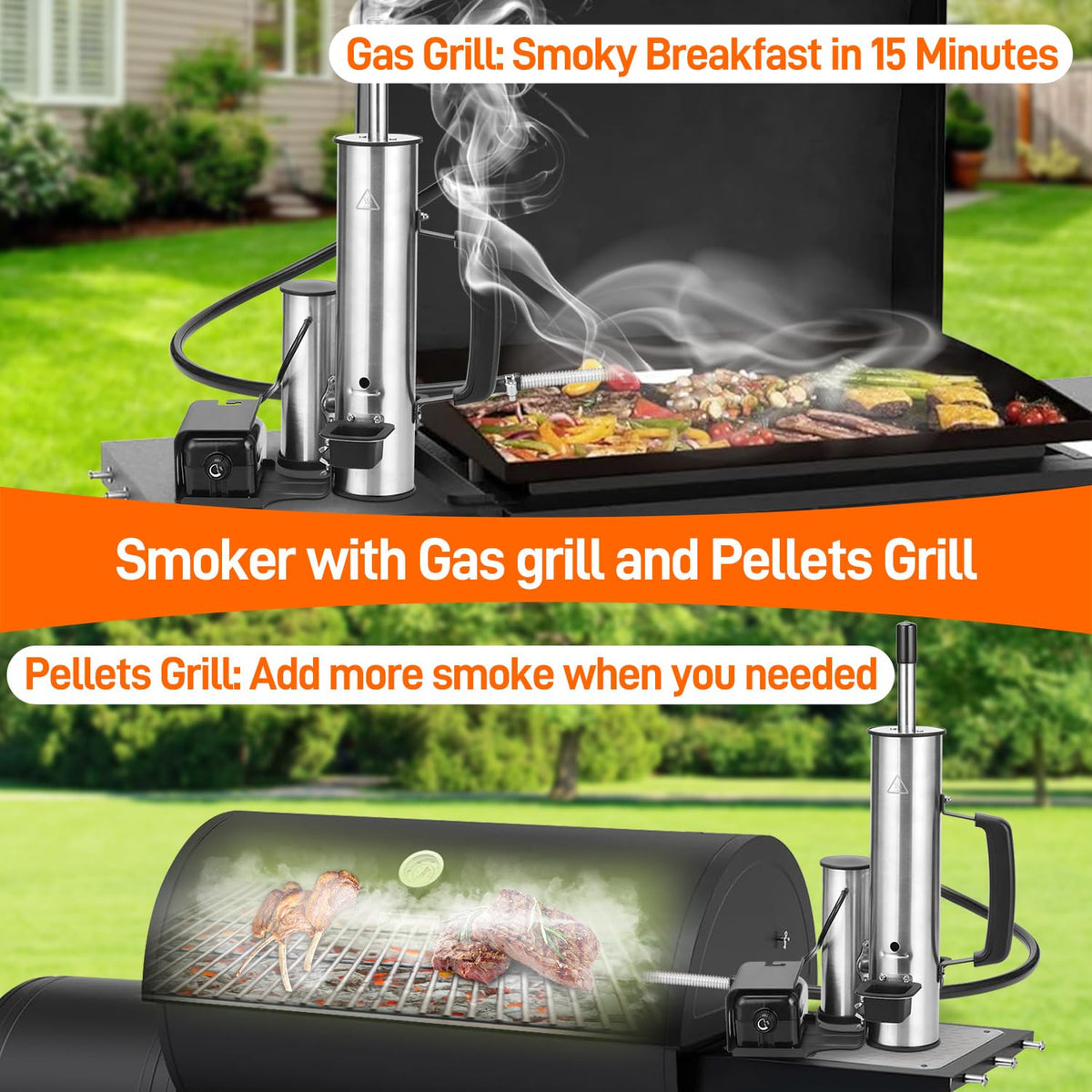2026 Upgrade Electric Smoker Generator, Cold Smoker 60-70°F for Cheese/Salmon, Adjustable Smoke Volume Air Pump, Smoke Tube for Pellet Smoker, Fits Gas/Pellet Grill, Smoking Accessory Gift for Men